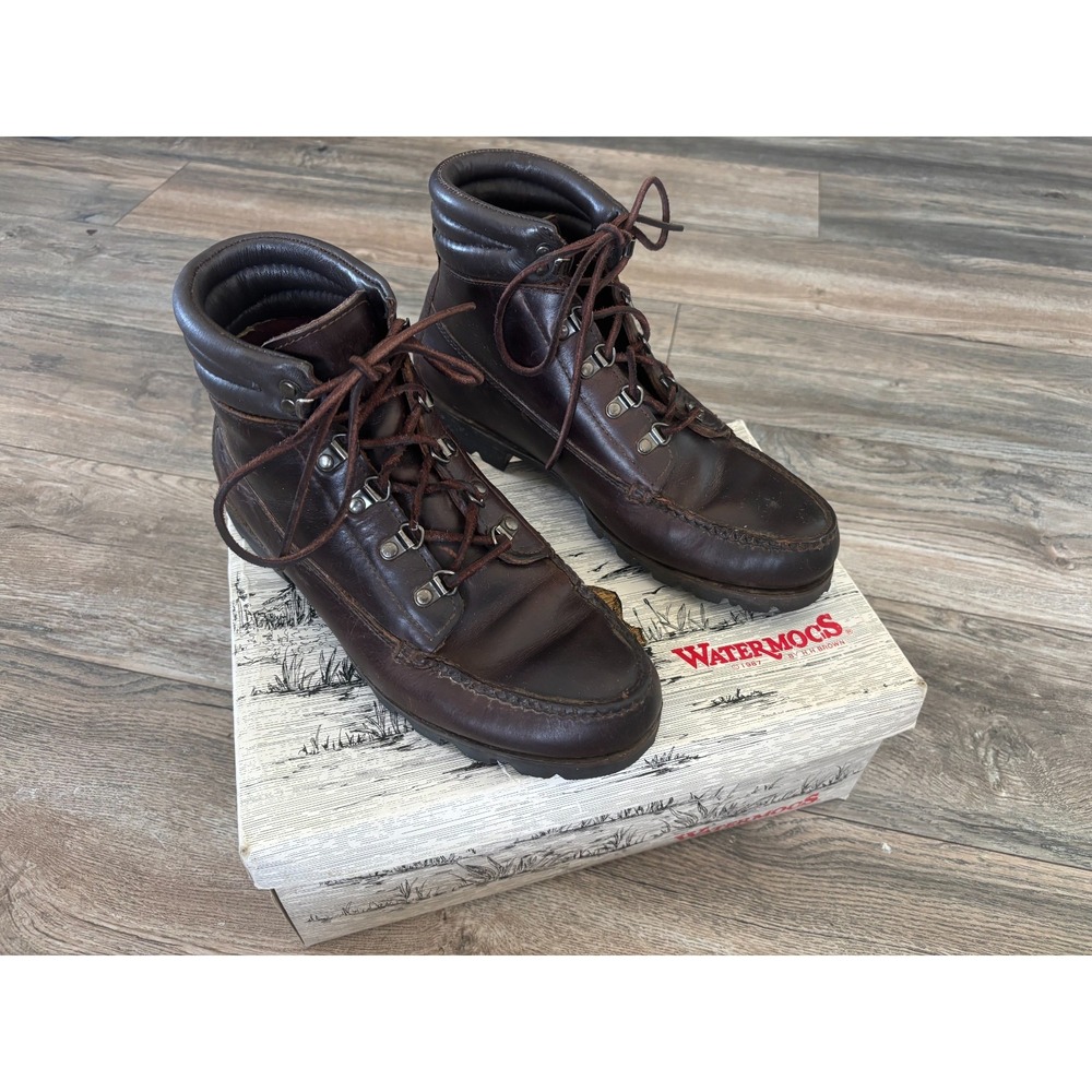 H H Watermocs Boots 10M Brown Congo Hiking Ankle Gorpcore Cabin 90s